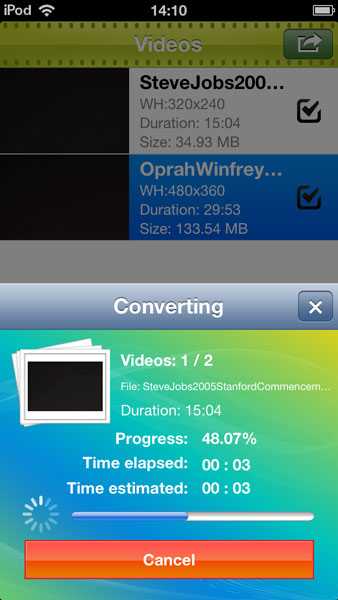 Video Converter App Converting Screen